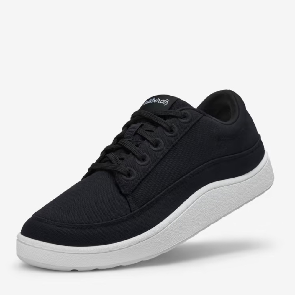 EUC like new, worn once Allbirds women's Canvas Pacers sz 8.  Black, white sole.